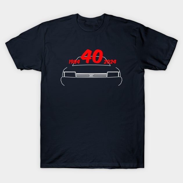 Austin Montego 1980s classic car white 40 years special edition T-Shirt by soitwouldseem